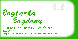 boglarka bogdanu business card